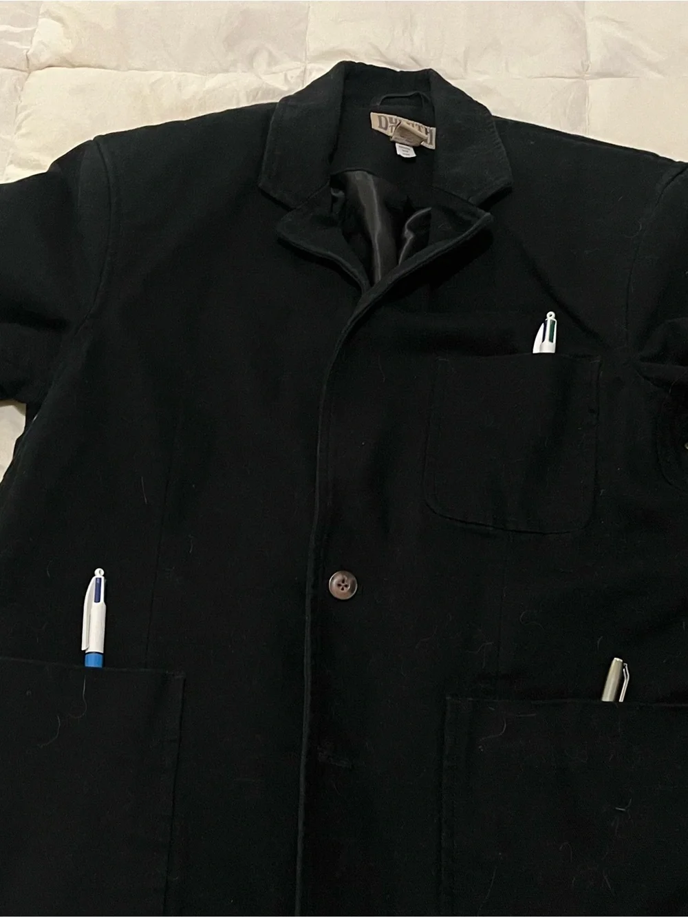 Duluth Trading Co Chore Blazer Mens Size Large Black Cotton Workwear Jacket